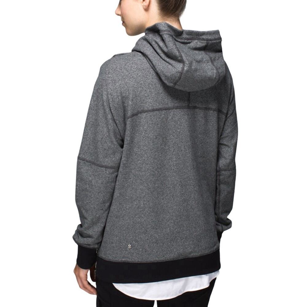 Lululemon Om & Roam Hoodie Womens Size 6 Gray Soft Touch French Terry Pullover - Picture 4 of 7